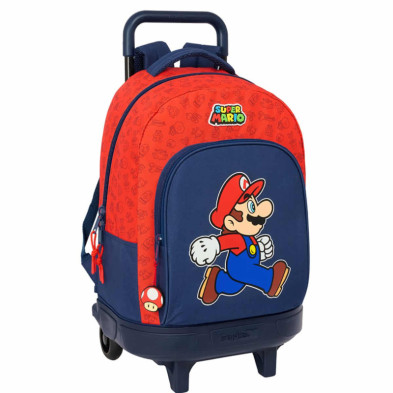 Imagen mochila super mario trick 45cm con carro