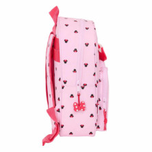 imagen 2 de mochila minnie mouse naive 34cm adaptable a carro
