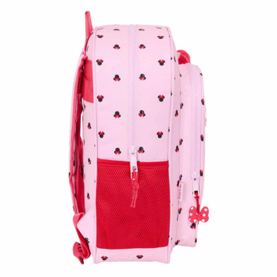 imagen 2 de mochila minnie mouse naive 38cm adaptable a carro