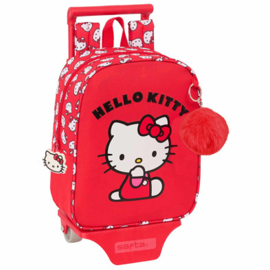 Imagen mochila hello kitty iconic 27cm con carro