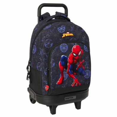 Imagen mochila spiderman attack 45cm con carro