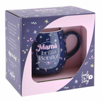 imagen 1 de taza ovalada mamá brillas bonito 400ml