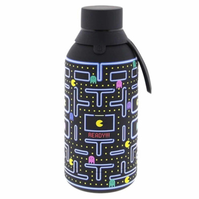 Imagen botella térmica black gamer packman 500ml