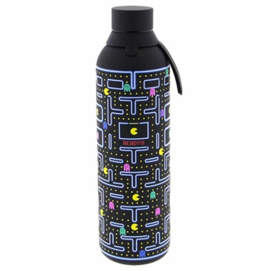 Imagen botella térmica black gamer packman 710ml