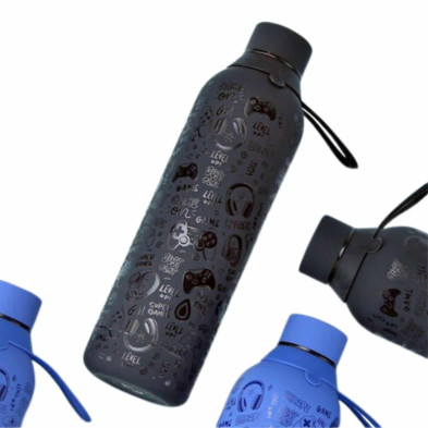 imagen 1 de botella térmica black gamer packman 710ml