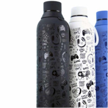 imagen 2 de botella térmica black gamer packman 710ml