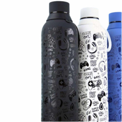 imagen 2 de botella térmica black gamer packman 710ml