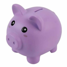 Imagen hucha cerdo morado