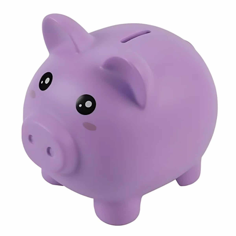Imagen hucha cerdo morado