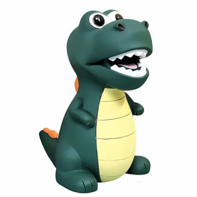 Imagen hucha dinos pvc verde 27cm
