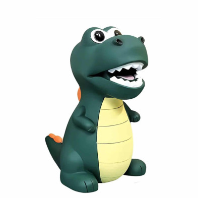 Imagen hucha dinosaurio pequeña verde pvc