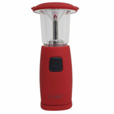  LINTERNA LED SOLAR Y DINAMO GSC EVOLUTION ROJA PARA CAMPING
