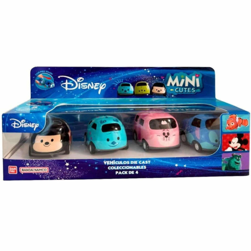 Imagen mini cute cars disney pack 4 unidades