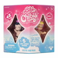 Imagen figuras muñecas bebé bibi chibis pack 5 unidades