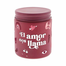 VELA AROMÁTICA EL AMOR NOS LLAMA EN ROJO CON MENSAJE ROMÁNTICO Y AROMA ENVOLVENTE