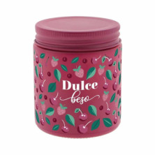 VELA AROMÁTICA DULCE BESO EN ROJO CON DISEÑO DE FRUTAS Y AROMA AFECTUOSO