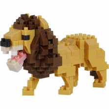 LEÓN DE NANOBLOCK CON 200 MINI BLOQUES Y DISEÑO REALISTA DEL REY DE LA SABANA