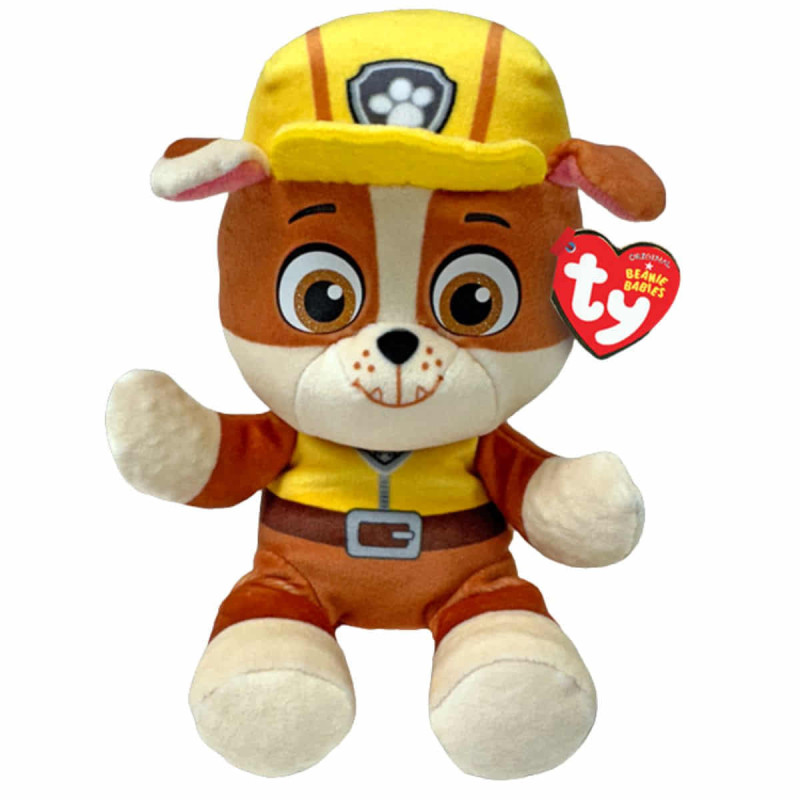Imagen peluche rubble 15cm ty beanie babies patrulla cani