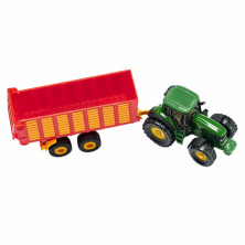 Vehículo agrícola de juguete SIKU con tractor potente y tráiler de carga