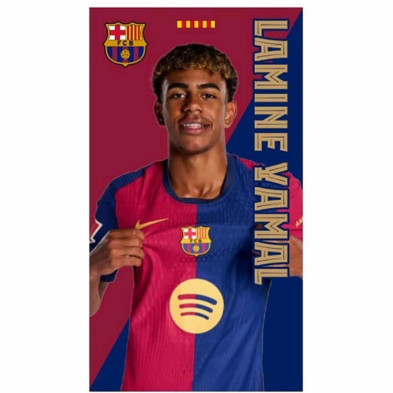 Imagen toalla playa microfibra fc barcelona yamal