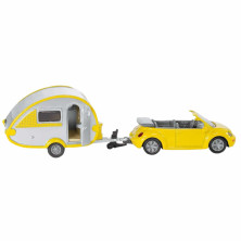 Conjunto coche y remolque SIKU escala 1:87