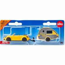 Miniatura metálica de VW Beetle con tráiler