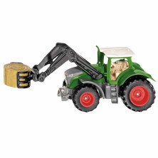 Tractor agrícola SIKU Fendt 1050 con pinza para pacas