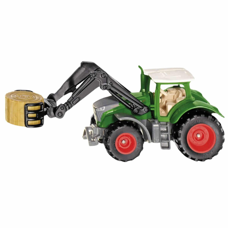 Tractor agrícola SIKU Fendt 1050 con pinza para pacas
