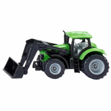 Tractor Deutz-Fahr verde con pala frontal de SIKU