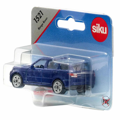 Miniatura SUV de lujo azul con enganche trasero