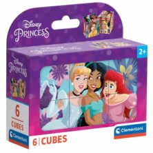 Imagen puzle cubos princesas 6 piezas clementoni