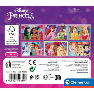 imagen 1 de puzle cubos princesas 6 piezas clementoni