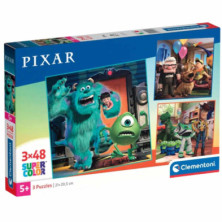 PUZLE DISNEY PIXAR 3X48 PIEZAS – CLEMENTONI