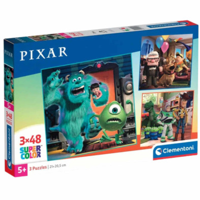 Imagen puzle disney pixar 3x48 piezas clementoni