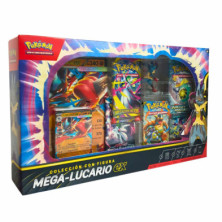 imagen 1 de jcc pokemon mega lucario ex figure box tcg pokemon