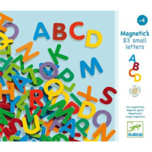 JUEGO MAGNÉTICO 83 LETRAS PEQUEÑAS DJECO DE MADERA PARA NIÑOS
