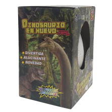 Packaging huevo dinosaurio 12 cm con crecimiento progresivo