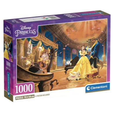 Puzzle Clementoni Disney Princesas La Bella y la Bestia 1000 piezas caja frontal