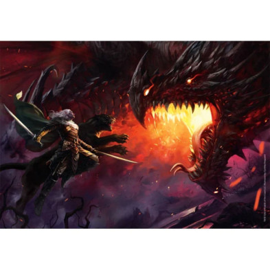 Puzle montado Clementoni Dungeons & Dragons mostrando la ilustración completa de la escena de combate