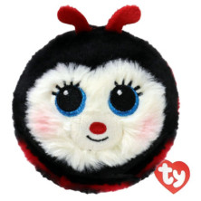 peluche mariquita redondo ty beanie bouncers con ojos grandes y antenas rojas