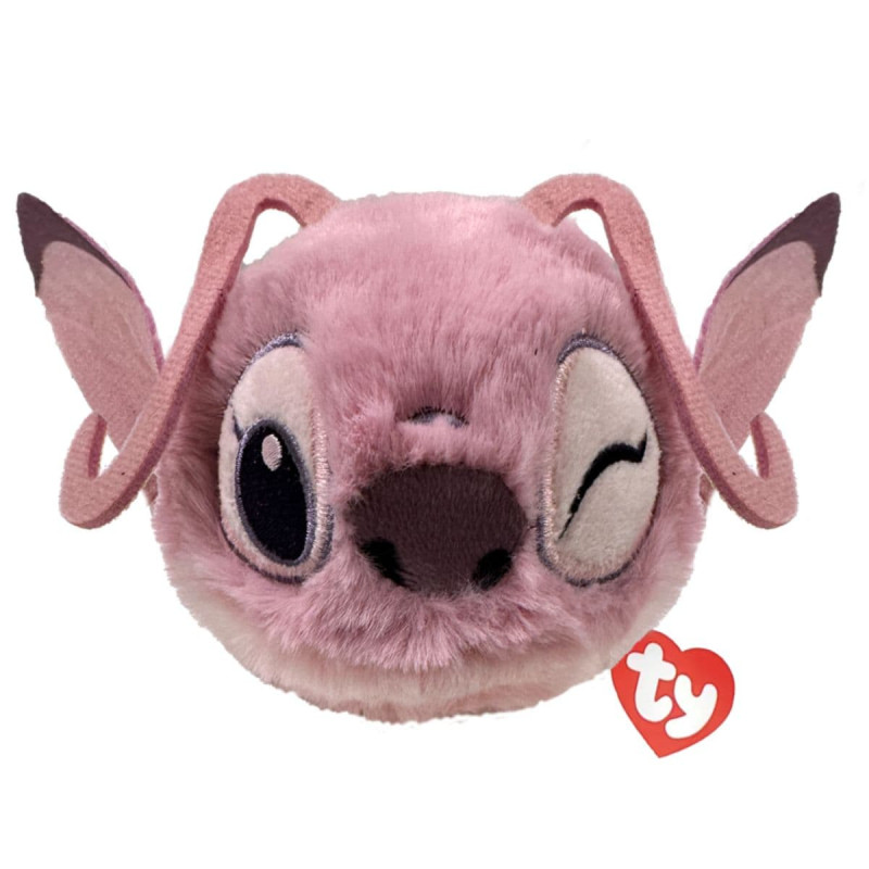 Peluche Angel Ty 8 cm formato redondo frontal con orejas rizadas y etiqueta Ty