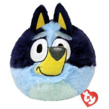 peluche bluey ty 8 cm formato redondo detalle frontal con etiqueta ty